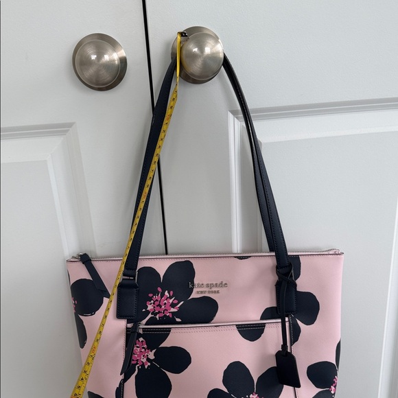 Kate Spade Black and Pink Floral Tote - Picture 6 of 8